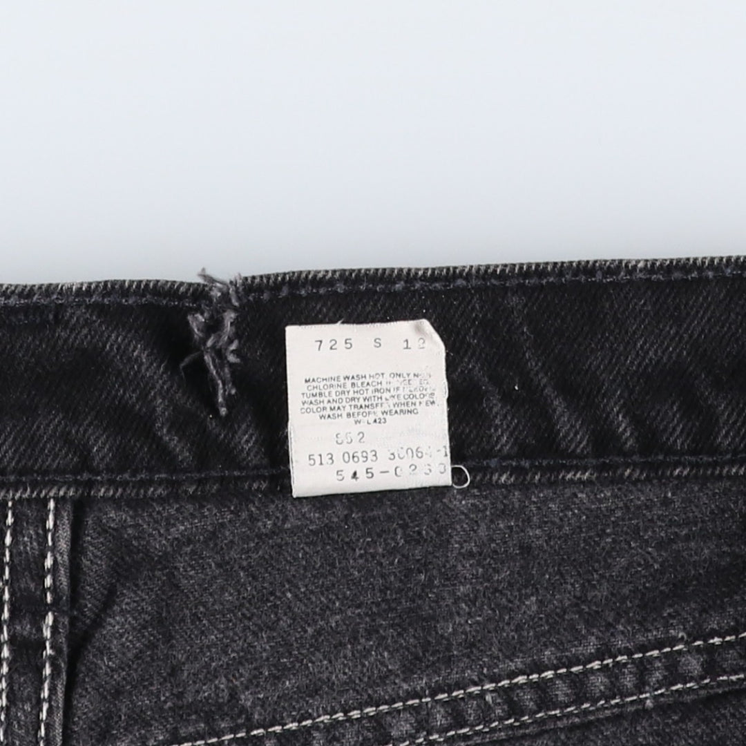 90'S Levi's 545-0230 Loose Orange Tab Black Denim Tapered Jeans, Made in USA, Men's W35 (approx.) cotton black type Vintage Second Hand