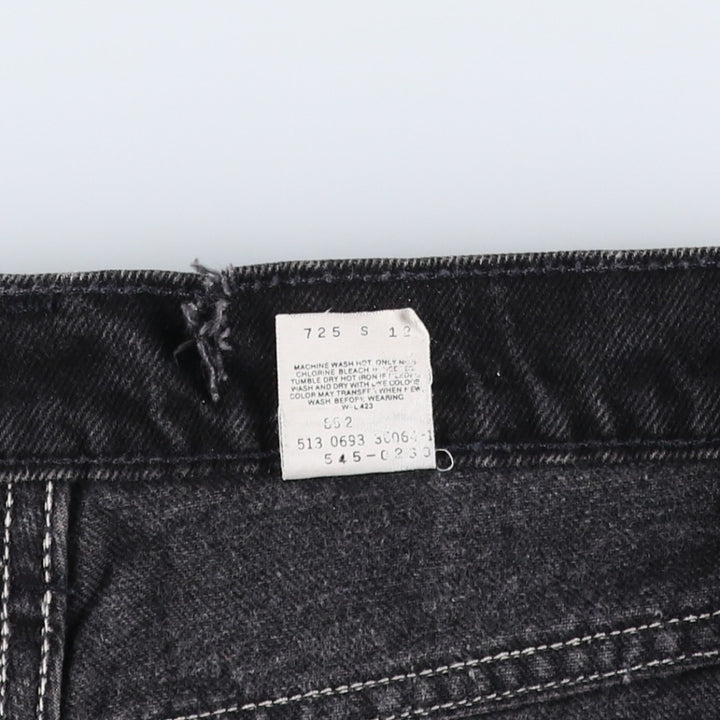 90'S Levi's 545-0230 Loose Orange Tab Black Denim Tapered Jeans, Made in USA, Men's W35 (approx.) cotton black type Vintage Second Hand