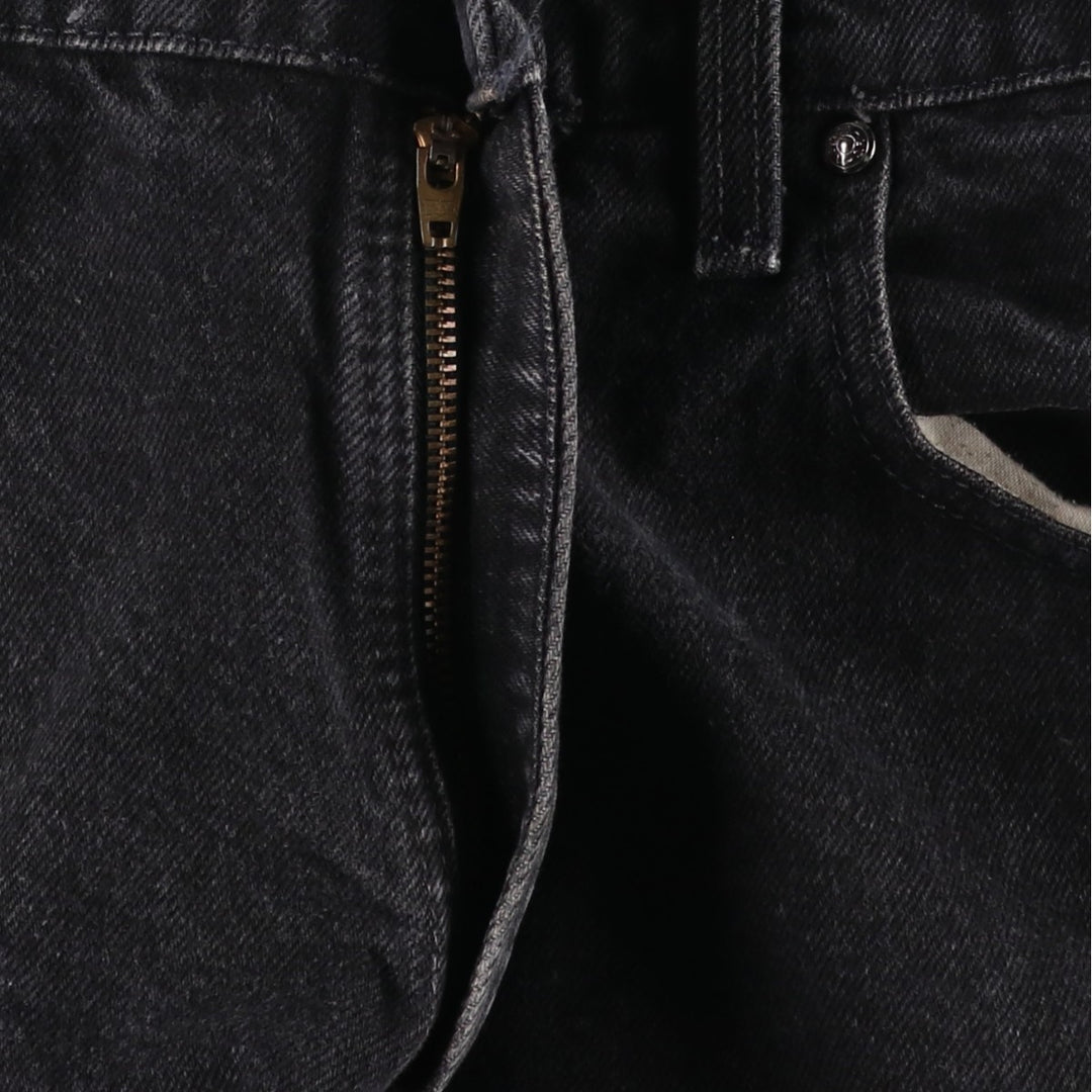 90'S Levi's 545-0230 Loose Orange Tab Black Denim Tapered Jeans, Made in USA, Men's W35 (approx.) cotton black type Vintage Second Hand