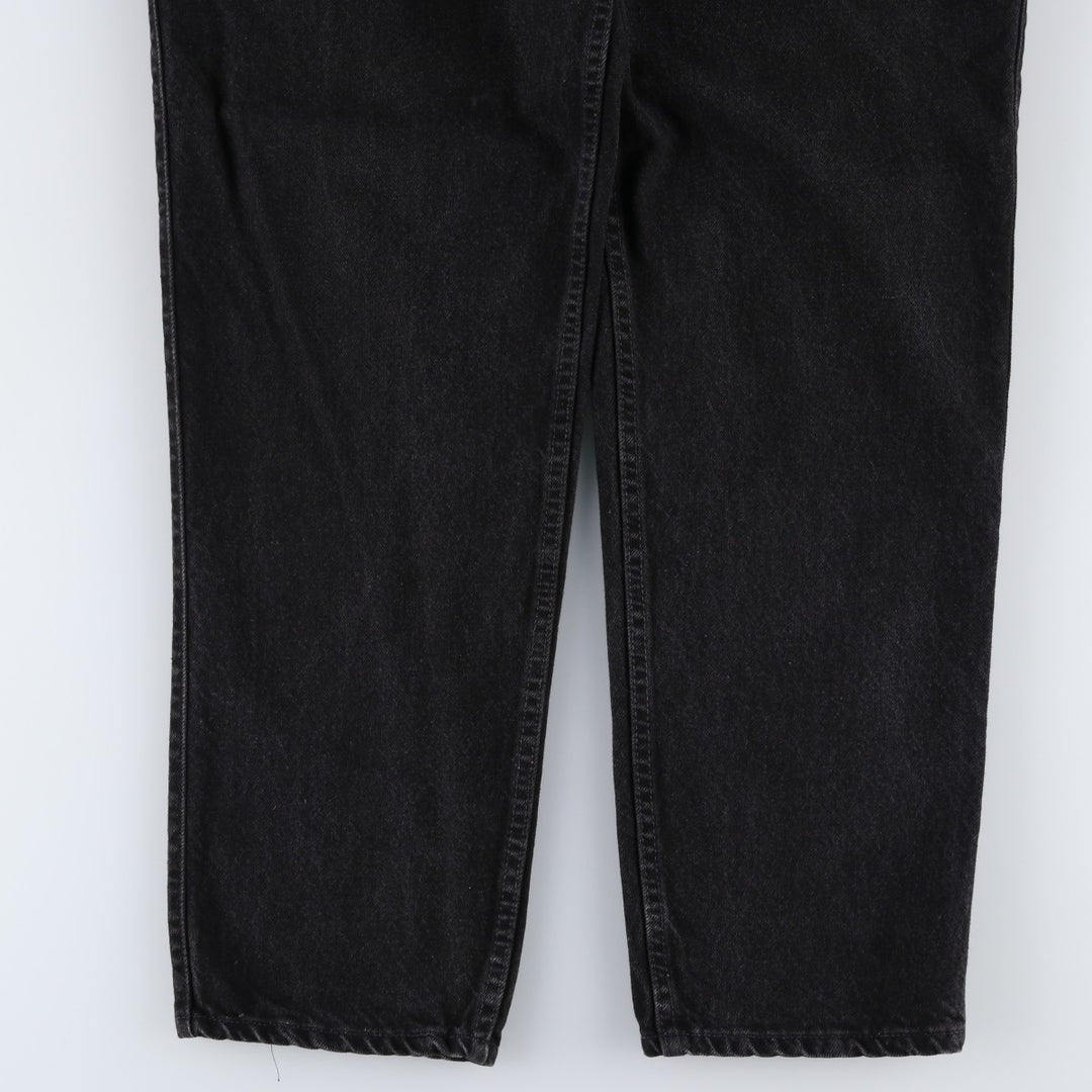 90'S Levi's 545-0230 Loose Orange Tab Black Denim Tapered Jeans, Made in USA, Men's W35 (approx.) cotton black type Vintage Second Hand
