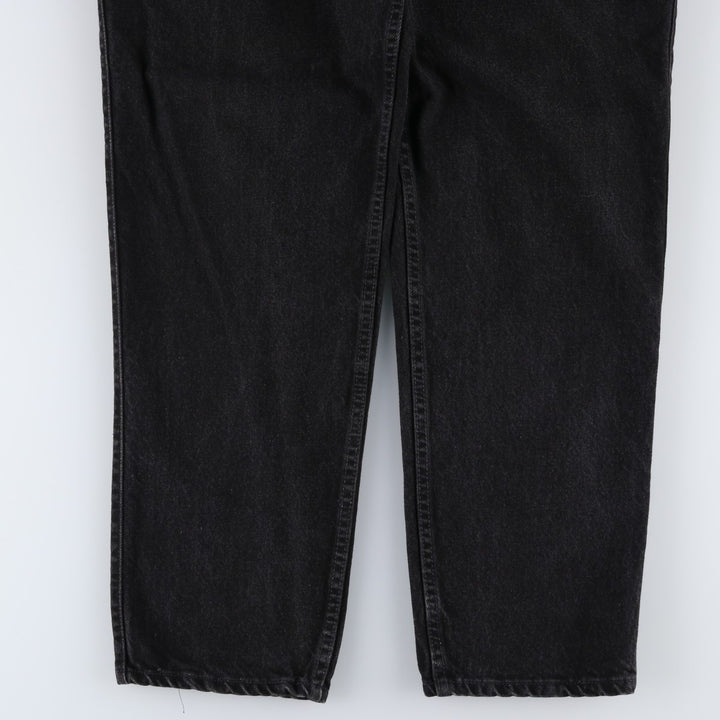 90'S Levi's 545-0230 Loose Orange Tab Black Denim Tapered Jeans, Made in USA, Men's W35 (approx.) cotton black type Vintage Second Hand