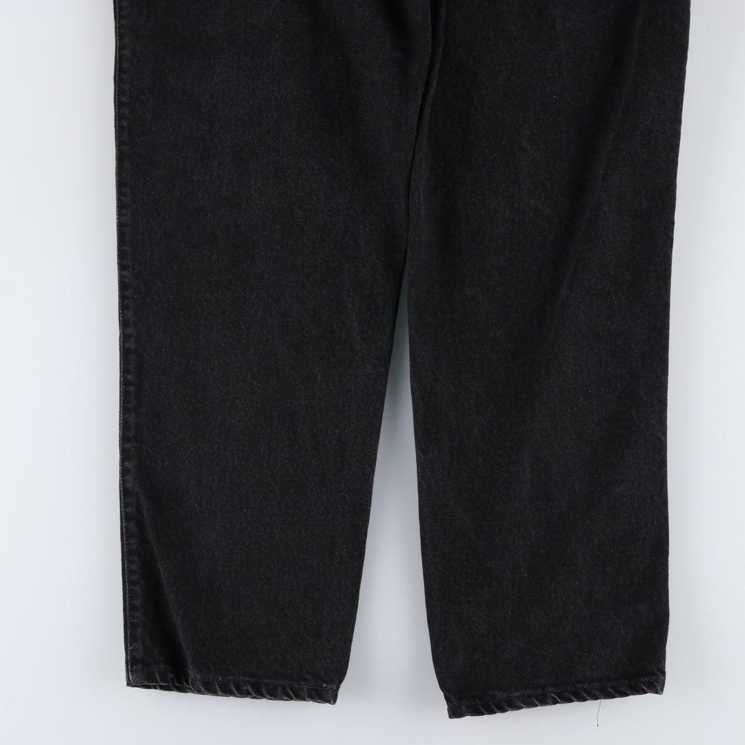 90'S Levi's 545-0230 Loose Orange Tab Black Denim Tapered Jeans, Made in USA, Men's W35 (approx.) cotton black type Vintage Second Hand