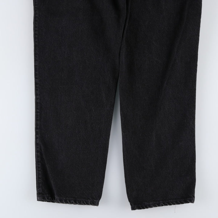 90'S Levi's 545-0230 Loose Orange Tab Black Denim Tapered Jeans, Made in USA, Men's W35 (approx.) cotton black type Vintage Second Hand