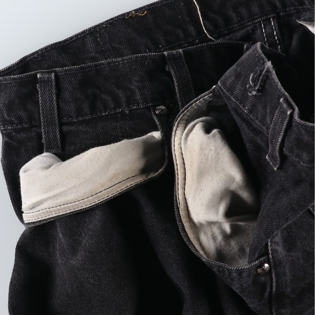 90'S Levi's 545-0230 Loose Orange Tab Black Denim Tapered Jeans, Made in USA, Men's W35 (approx.) cotton black type Vintage Second Hand