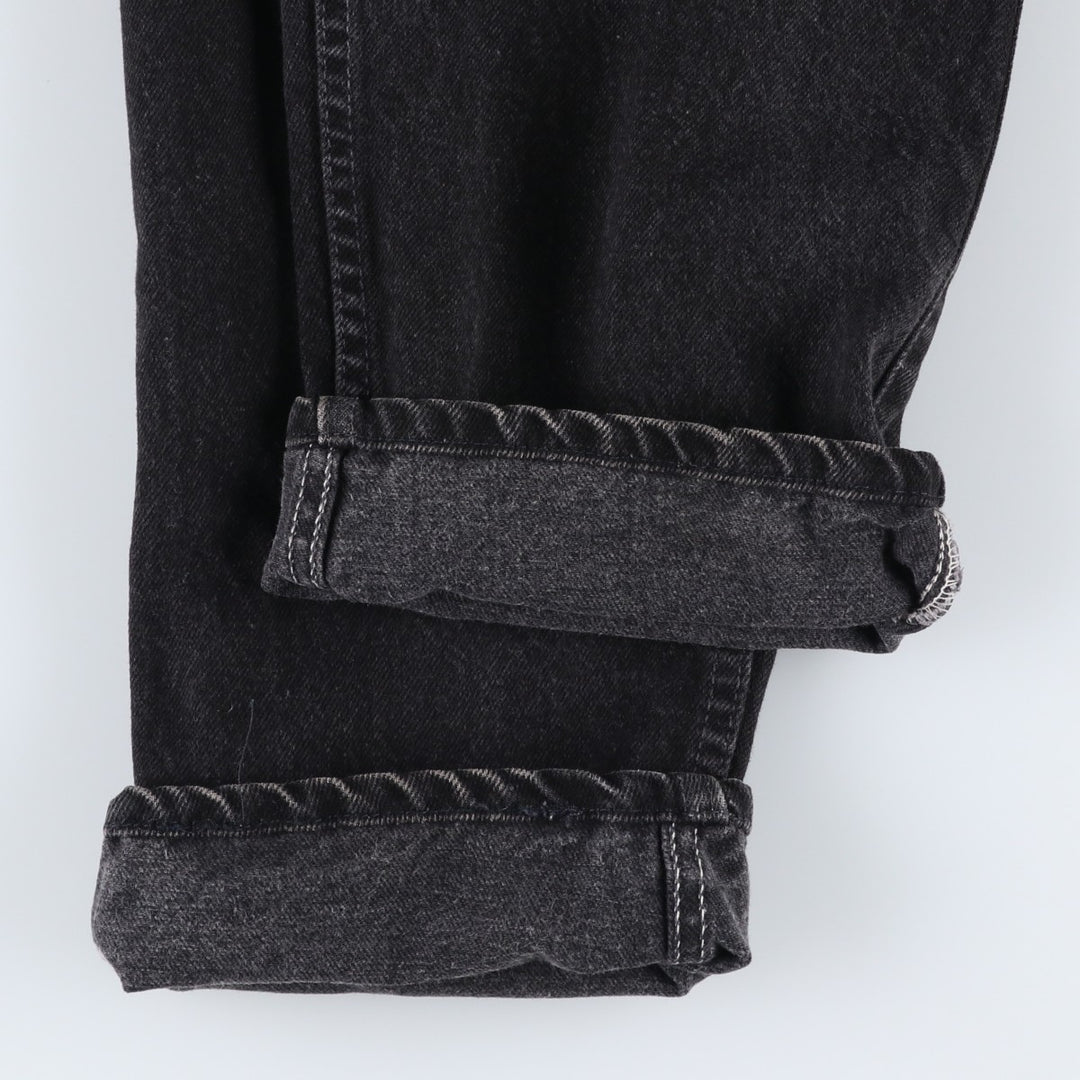 90'S Levi's 545-0230 Loose Orange Tab Black Denim Tapered Jeans, Made in USA, Men's W35 (approx.) cotton black type Vintage Second Hand