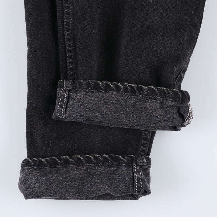 90'S Levi's 545-0230 Loose Orange Tab Black Denim Tapered Jeans, Made in USA, Men's W35 (approx.) cotton black type Vintage Second Hand