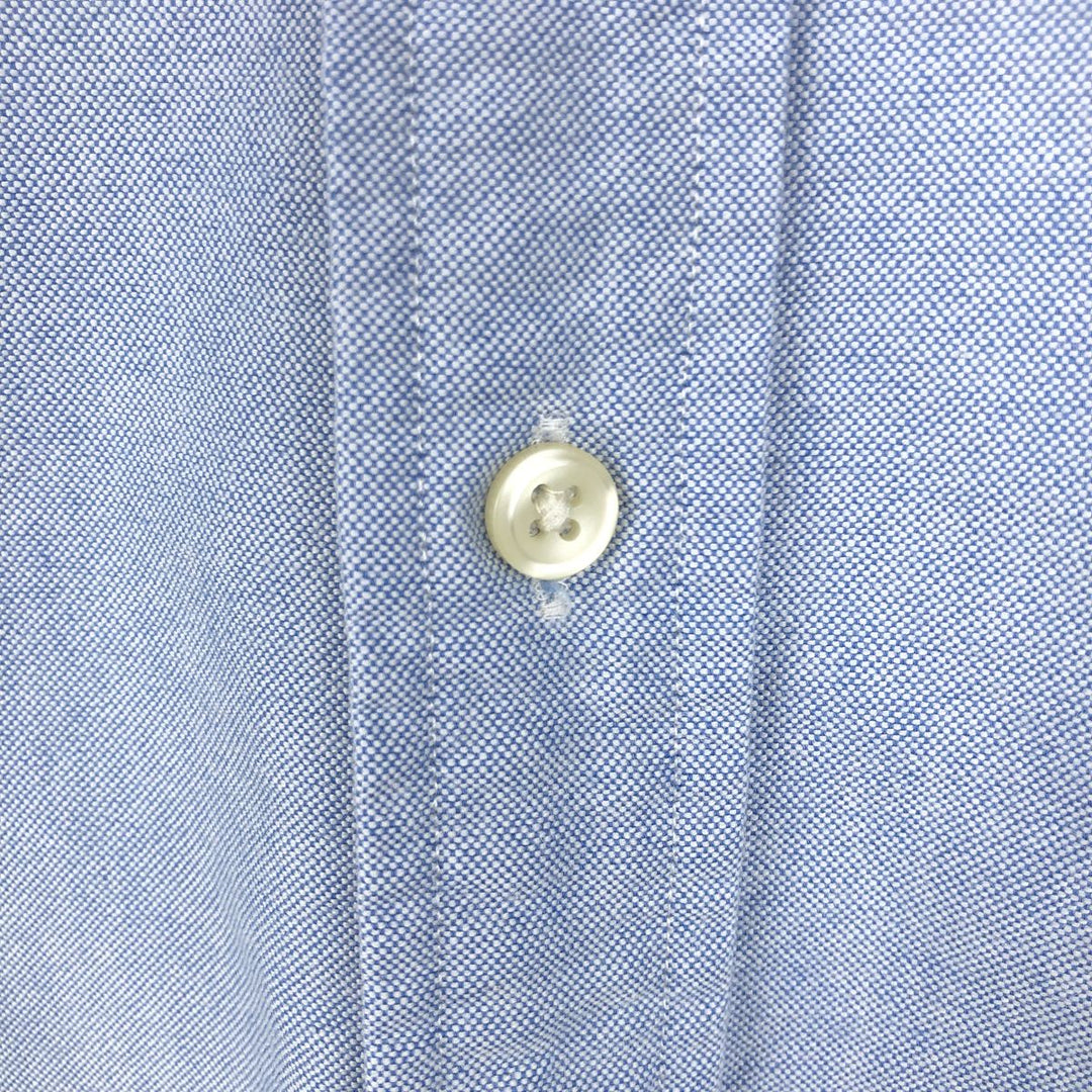 Ralph Lauren short sleeve button down shirt, men's size L cotton blue type Vintage Second Hand
