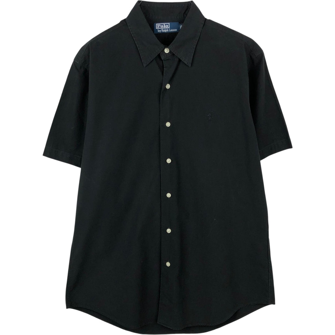 Ralph Lauren POLO by Ralph Lauren short sleeve cotton shirt, men's size M cotton black type Vintage Second Hand