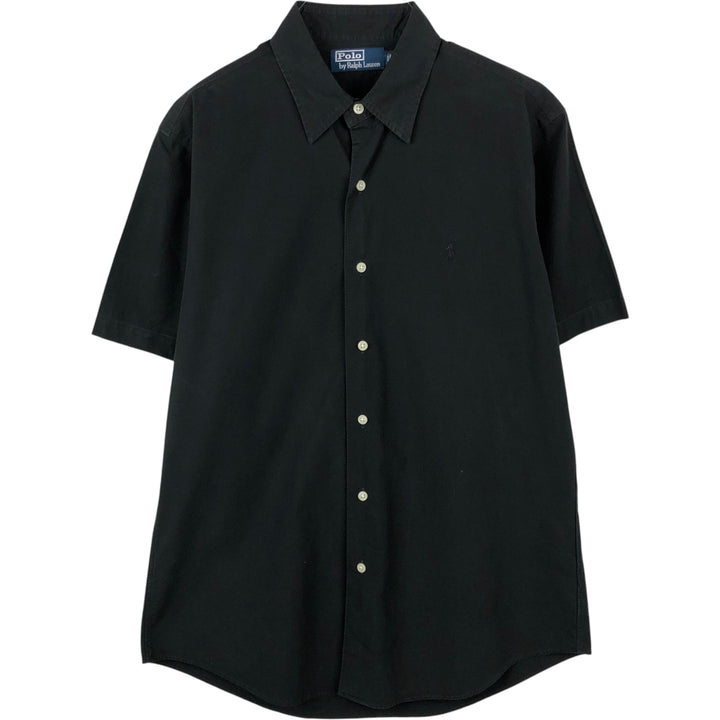 Ralph Lauren POLO by Ralph Lauren short sleeve cotton shirt, men's size M cotton black type Vintage Second Hand