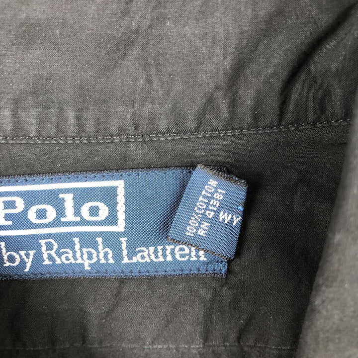 Ralph Lauren POLO by Ralph Lauren short sleeve cotton shirt, men's size M cotton black type Vintage Second Hand