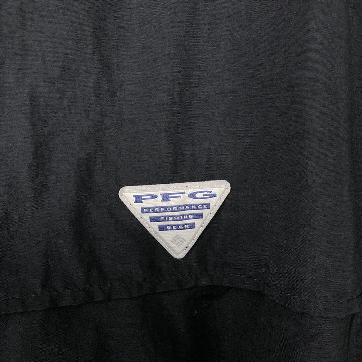 Columbia Bahamas Button-Down Short-Sleeve Fishing Shirt (Men's Size S) Nylon black type Vintage Second Hand