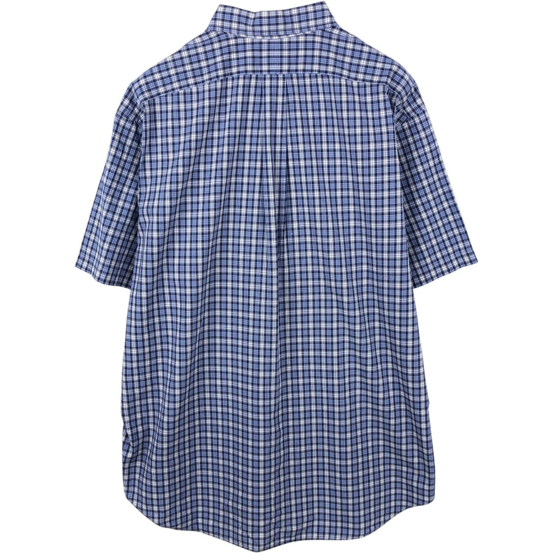 Ralph Lauren BLAKE short sleeve button down check shirt men's XL size cotton blue type Vintage Second Hand