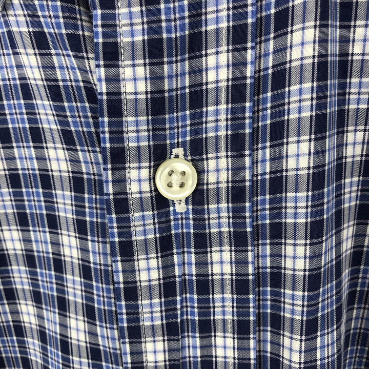 Ralph Lauren BLAKE short sleeve button down check shirt men's XL size cotton blue type Vintage Second Hand