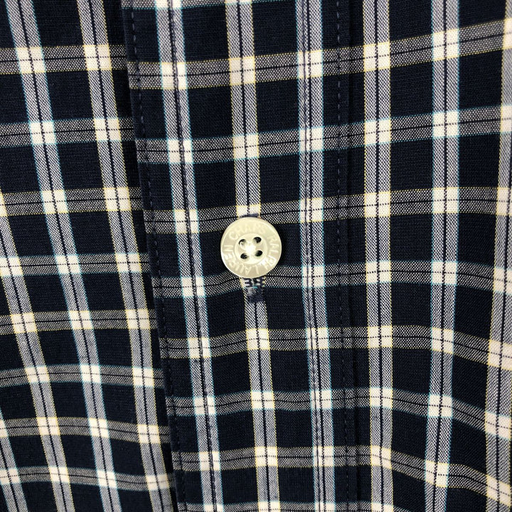 Ralph Lauren CHAPS short sleeve button down check shirt men's XL size cotton navy blue type Vintage Second Hand