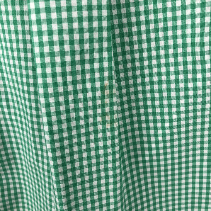 Ralph Lauren BLAKE Gingham Check Short Sleeve Button Down Check Shirt Men's M cotton green type Vintage Second Hand
