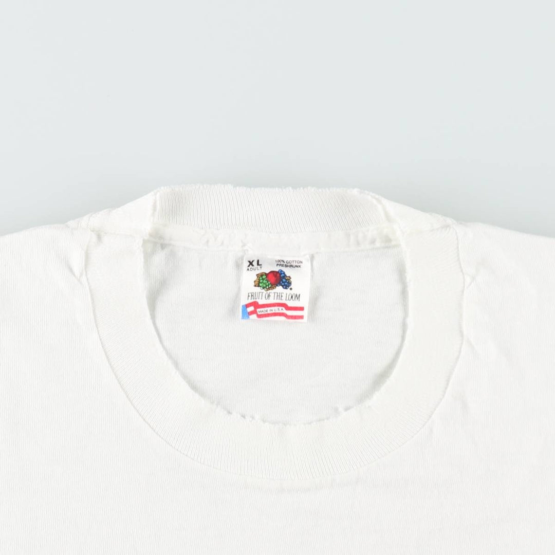 80'S Fruit of the Loom Bird Print Animal T-Shirt, Made in USA, Men's XL (approx.) Vintage cotton white type Vintage Second Hand