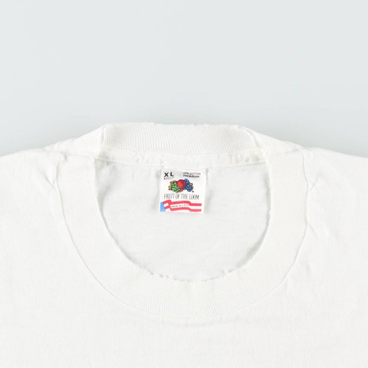80'S Fruit of the Loom Bird Print Animal T-Shirt, Made in USA, Men's XL (approx.) Vintage cotton white type Vintage Second Hand