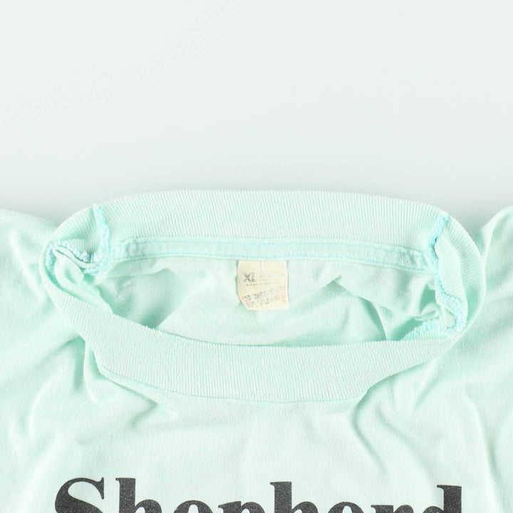 80'S Screen Stars Shepherd Dog Print Animal T-Shirt, Made in USA, Men's XL (approx.) Vintage cotton Mint green Vintage Second Hand
