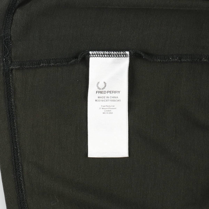 Fred Perry Ringer T-shirt, Men's Size XL (approx.) cotton Khaki type Vintage Second Hand