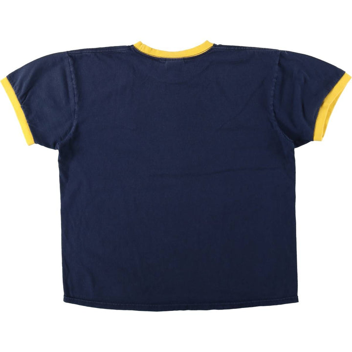 2000'S Nike Ringer T-shirt, Men's Size M (approx.) cotton navy blue type Vintage Second Hand