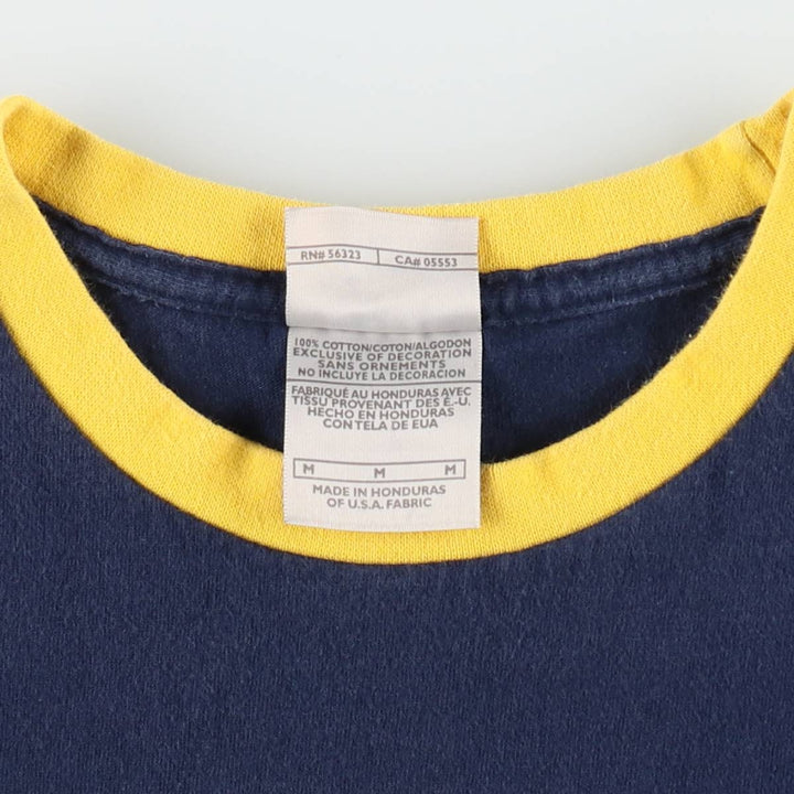 2000'S Nike Ringer T-shirt, Men's Size M (approx.) cotton navy blue type Vintage Second Hand