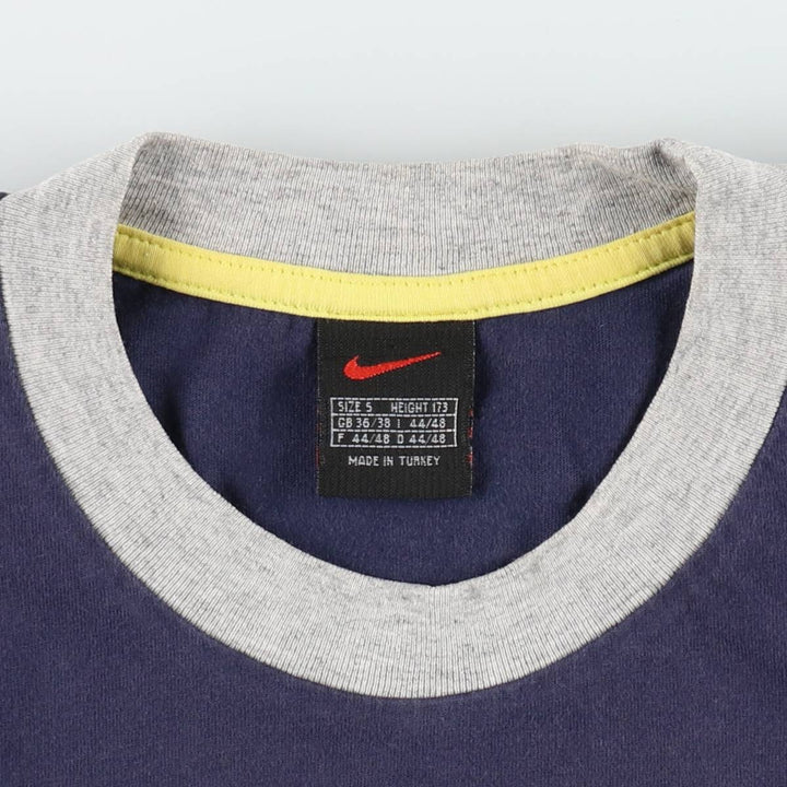 90s-00'S Nike Ringer T-shirt, Men's Size S (approx.), Vintage cotton navy blue type Vintage Second Hand