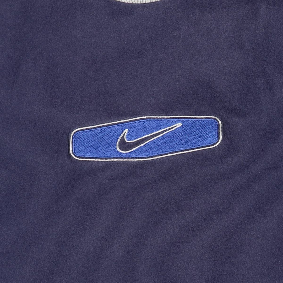 90s-00'S Nike Ringer T-shirt, Men's Size S (approx.), Vintage cotton navy blue type Vintage Second Hand