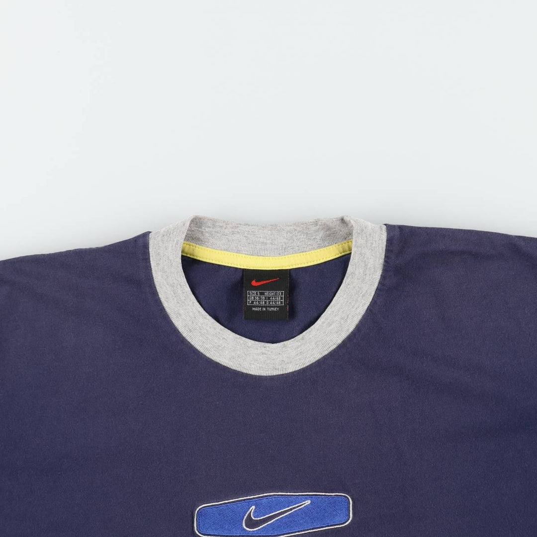 90s-00'S Nike Ringer T-shirt, Men's Size S (approx.), Vintage cotton navy blue type Vintage Second Hand