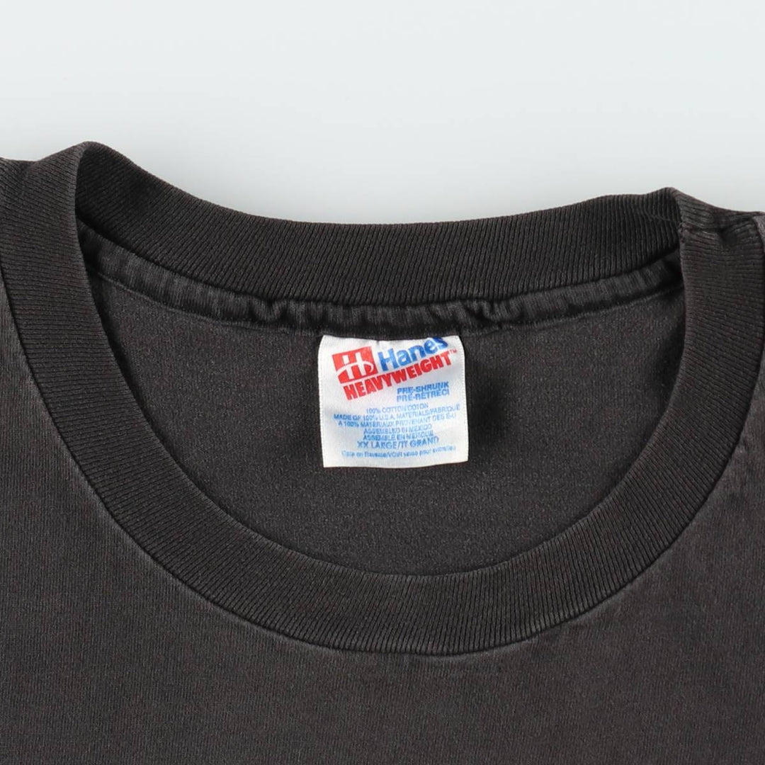 90'S Hanes Heavyweight Motorcycle T-Shirt, Men's XXL equivalent, Vintage cotton black type Vintage Second Hand