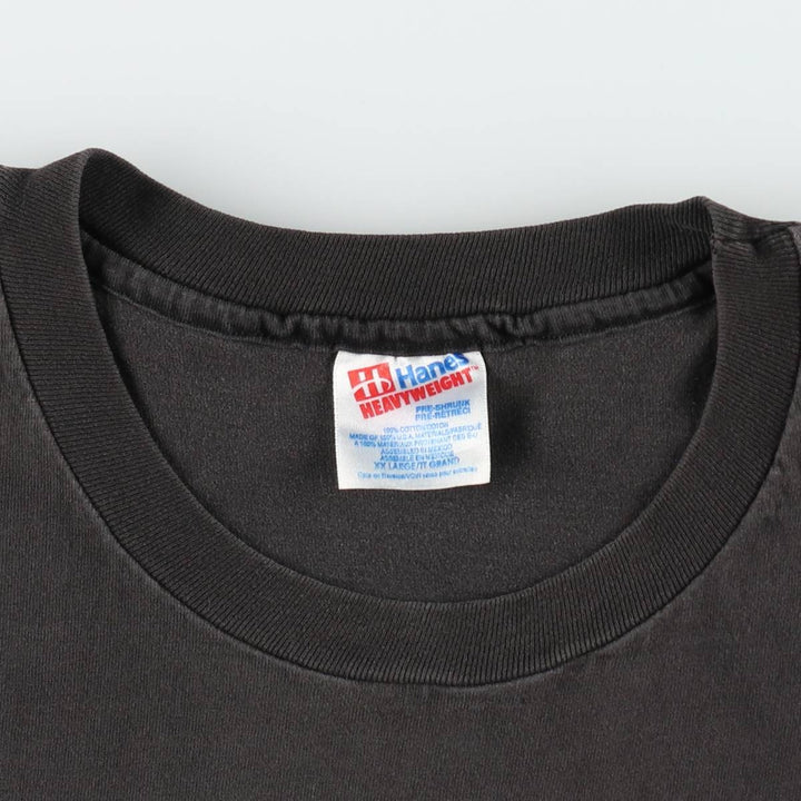 90'S Hanes Heavyweight Motorcycle T-Shirt, Men's XXL equivalent, Vintage cotton black type Vintage Second Hand