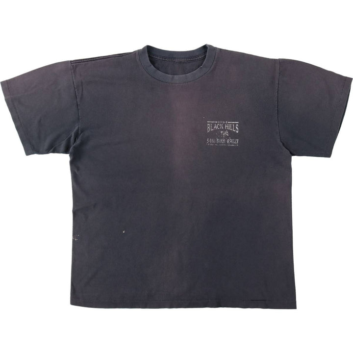 ~90'S Eagle Pattern Motorcycle T-Shirt, Men's Size L (Equivalent), Vintage unclear Charcoal Vintage Second Hand