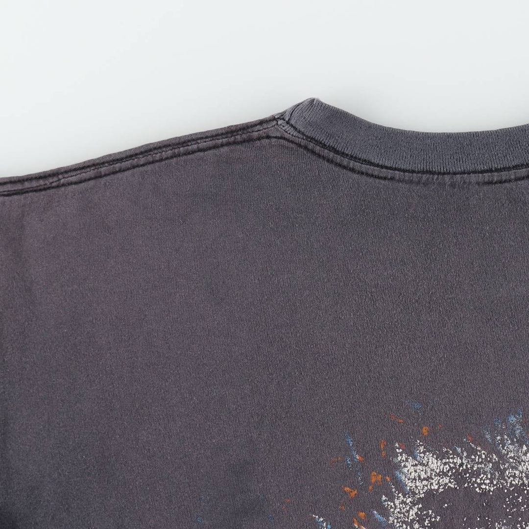 ~90'S Eagle Pattern Motorcycle T-Shirt, Men's Size L (Equivalent), Vintage unclear Charcoal Vintage Second Hand
