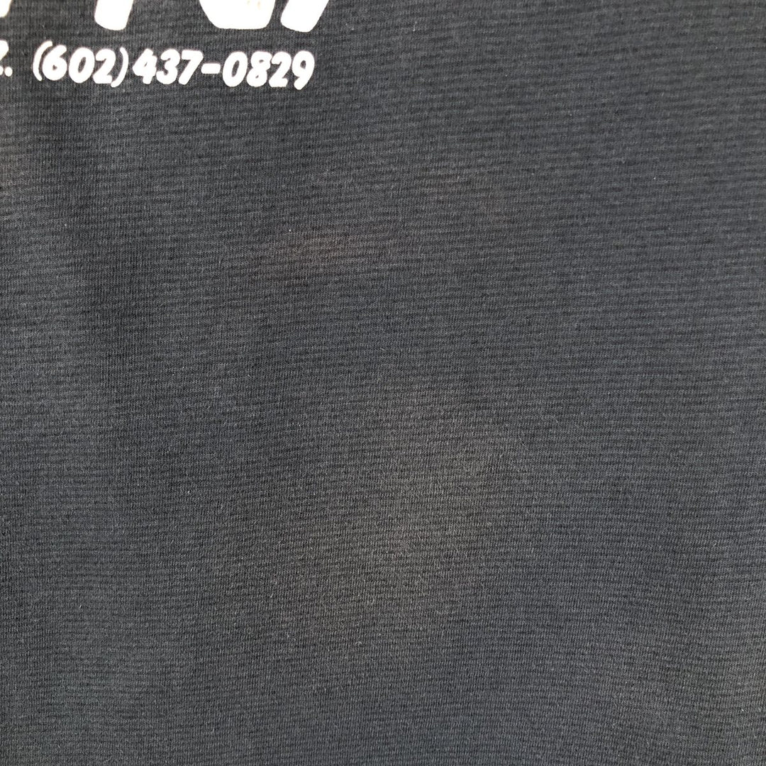 90'S Harley-Davidson Eagle and Stars and Stripes Border Pattern Advertising Motorcycle T-Shirt, Men's Size L (approx.) unclear navy blue type Vintage Second Hand