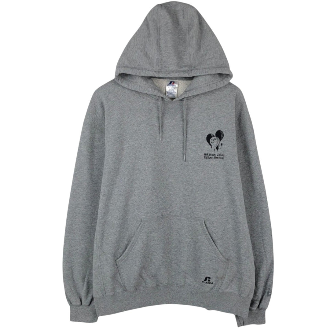 Russell sweatshirt pullover hoodie, men's size XL cotton gray type Vintage Second Hand