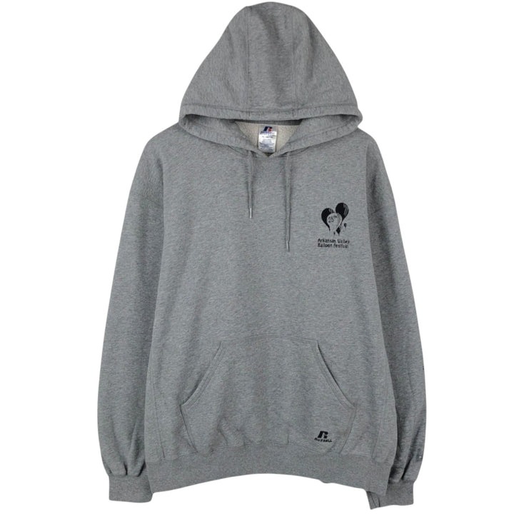 Russell sweatshirt pullover hoodie, men's size XL cotton gray type Vintage Second Hand