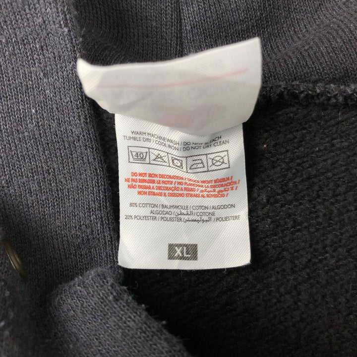 Fruit of the Loom Classic Sweat Pullover Hoodie (Men's XL equivalent) cotton black type Vintage Second Hand