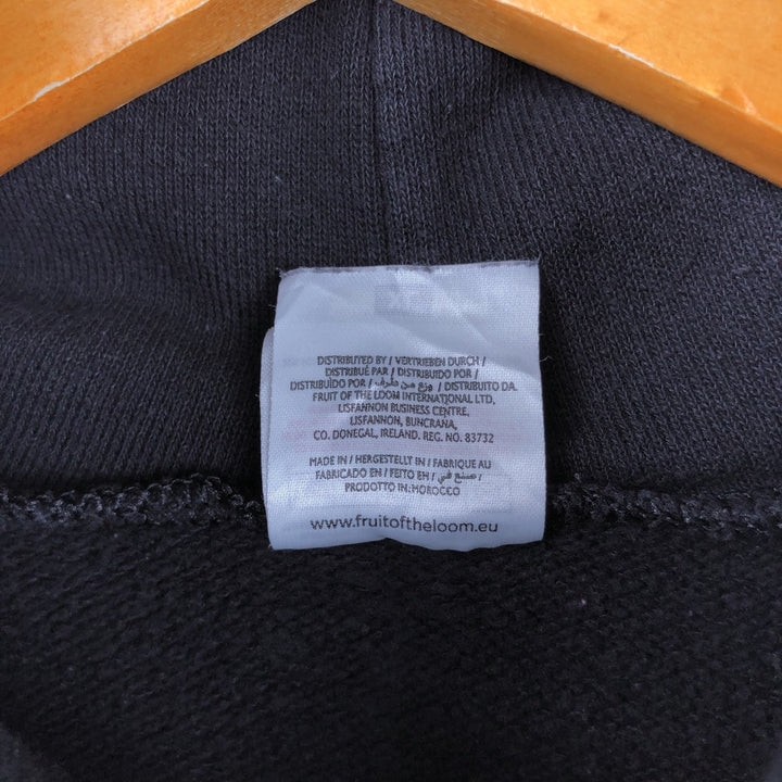 Fruit of the Loom Classic Sweat Pullover Hoodie (Men's XL equivalent) cotton black type Vintage Second Hand