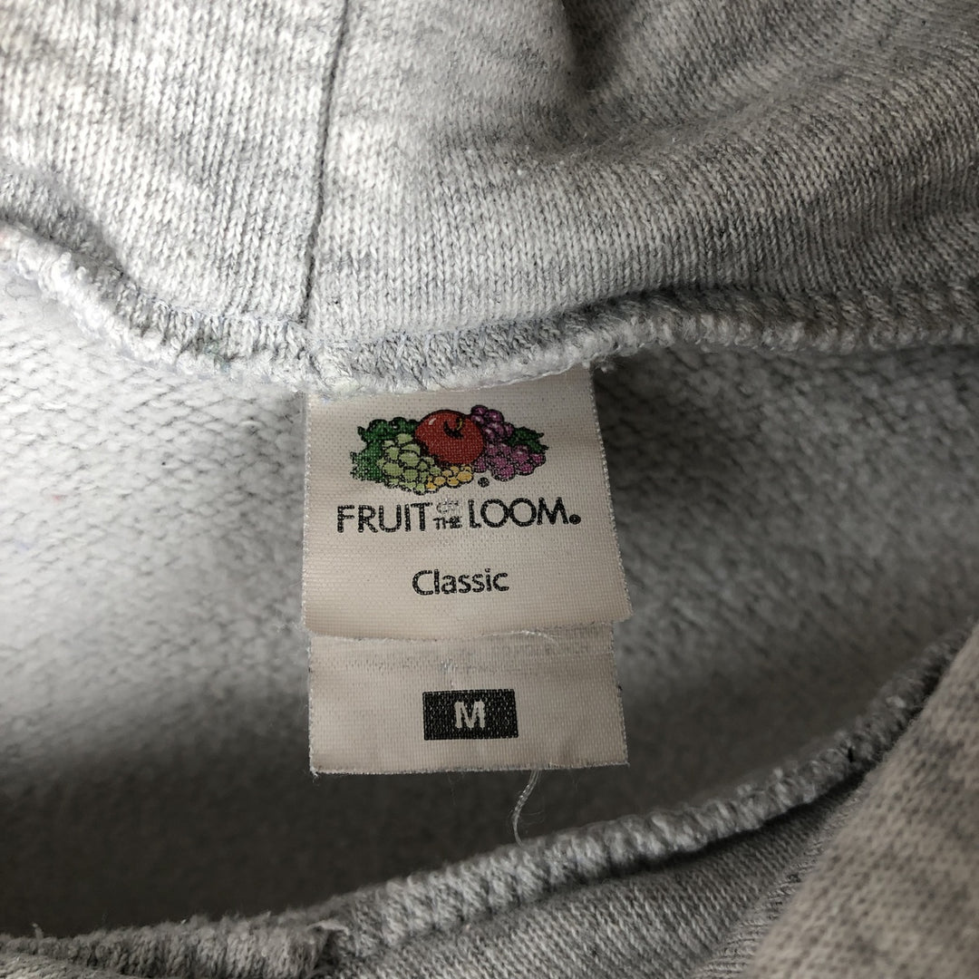 Fruit of the Loom Classic Sweat Pullover Hoodie (Men's Size M) cotton gray type Vintage Second Hand