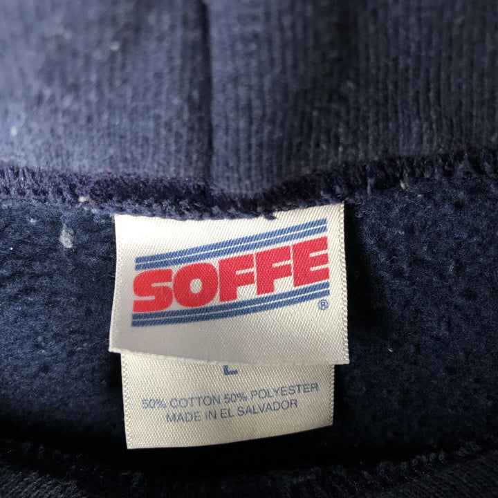 SOFFE Sweat Pullover Hoodie, Men's Size L (approx.) cotton navy blue type Vintage Second Hand