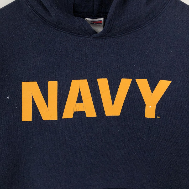 SOFFE Sweat Pullover Hoodie, Men's Size L (approx.) cotton navy blue type Vintage Second Hand