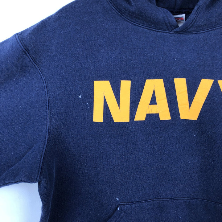 SOFFE Sweat Pullover Hoodie, Men's Size L (approx.) cotton navy blue type Vintage Second Hand