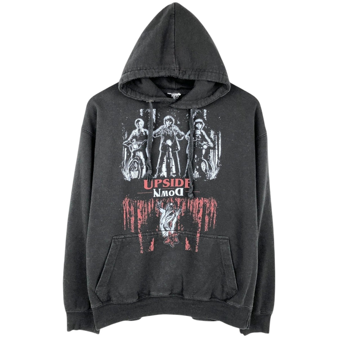 STRANGER THINGS Movie Sweatshirt Pullover Hoodie, Men's Size L unclear black type Vintage Second Hand