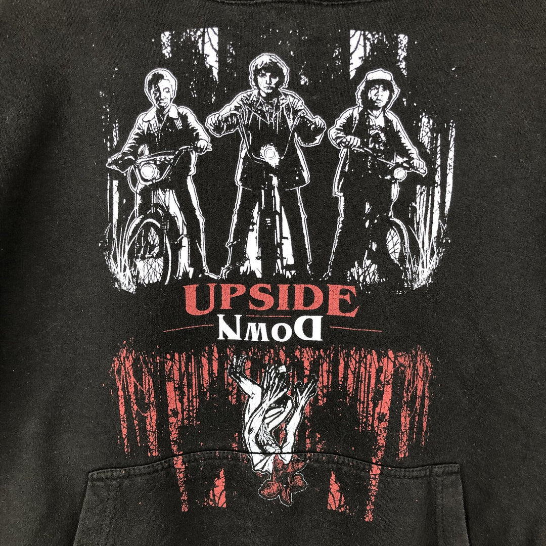 STRANGER THINGS Movie Sweatshirt Pullover Hoodie, Men's Size L unclear black type Vintage Second Hand