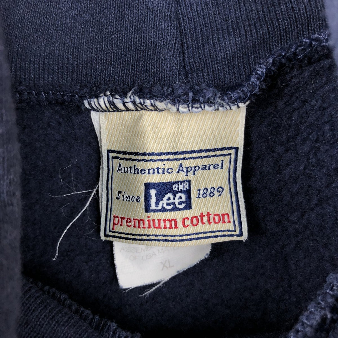 Lee Sweatshirt Pullover Hoodie, Men's Size XL (approx.) cotton navy blue type Vintage Second Hand