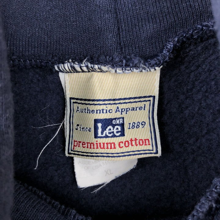 Lee Sweatshirt Pullover Hoodie, Men's Size XL (approx.) cotton navy blue type Vintage Second Hand