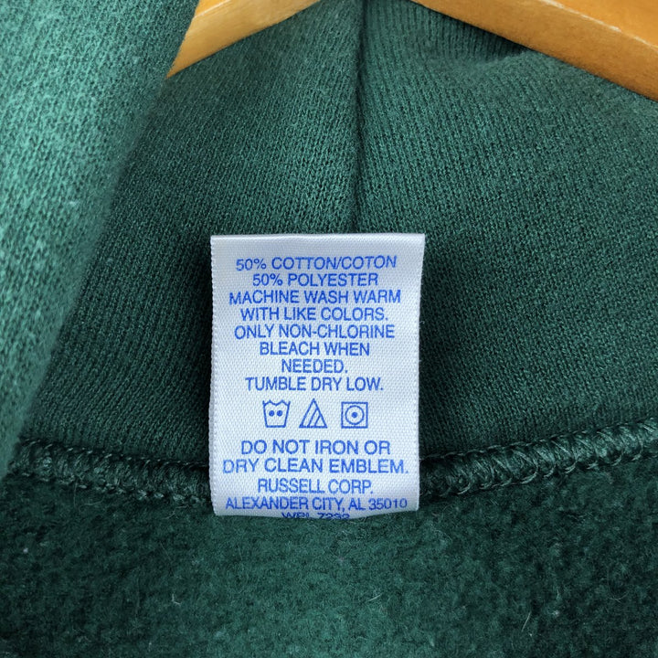 Russell sweatshirt pullover hoodie, men's size XL cotton green type Vintage Second Hand