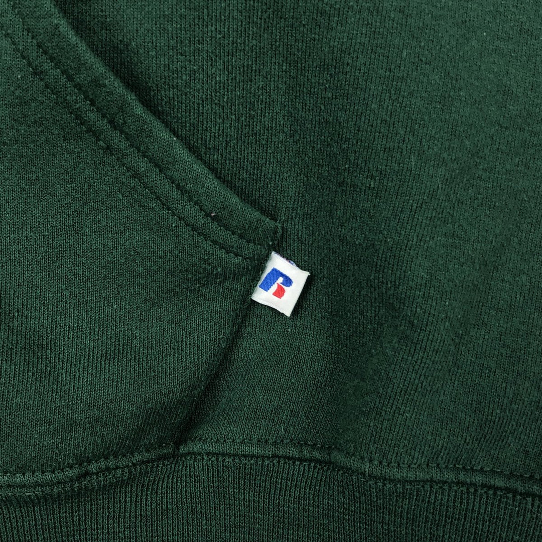 Russell sweatshirt pullover hoodie, men's size XL cotton green type Vintage Second Hand