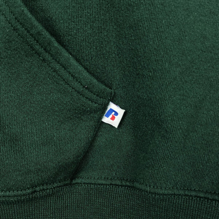 Russell sweatshirt pullover hoodie, men's size XL cotton green type Vintage Second Hand