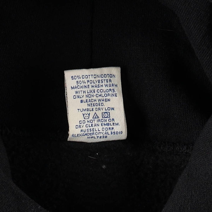 2000'S Russell sweatshirt pullover hoodie, men's size L (approx.) cotton black type Vintage Second Hand