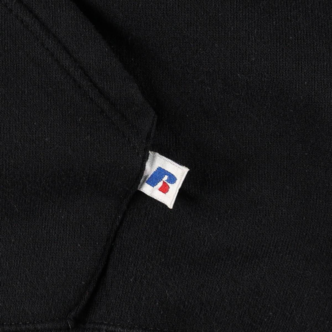 2000'S Russell sweatshirt pullover hoodie, men's size L (approx.) cotton black type Vintage Second Hand
